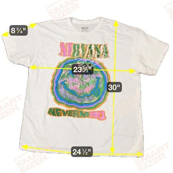 Nirvana Nevermind Smiley Grunge Band T-Shirt (Size XL, New Without Tags) - Picture 3 of 4